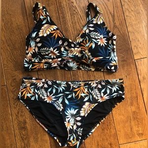 Floral two piece bikini size 12
